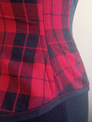 NYX Underbust | Red and Black Plaid Cotton