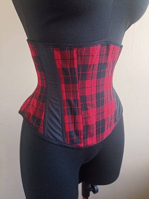 NYX Underbust | Red and Black Plaid Cotton