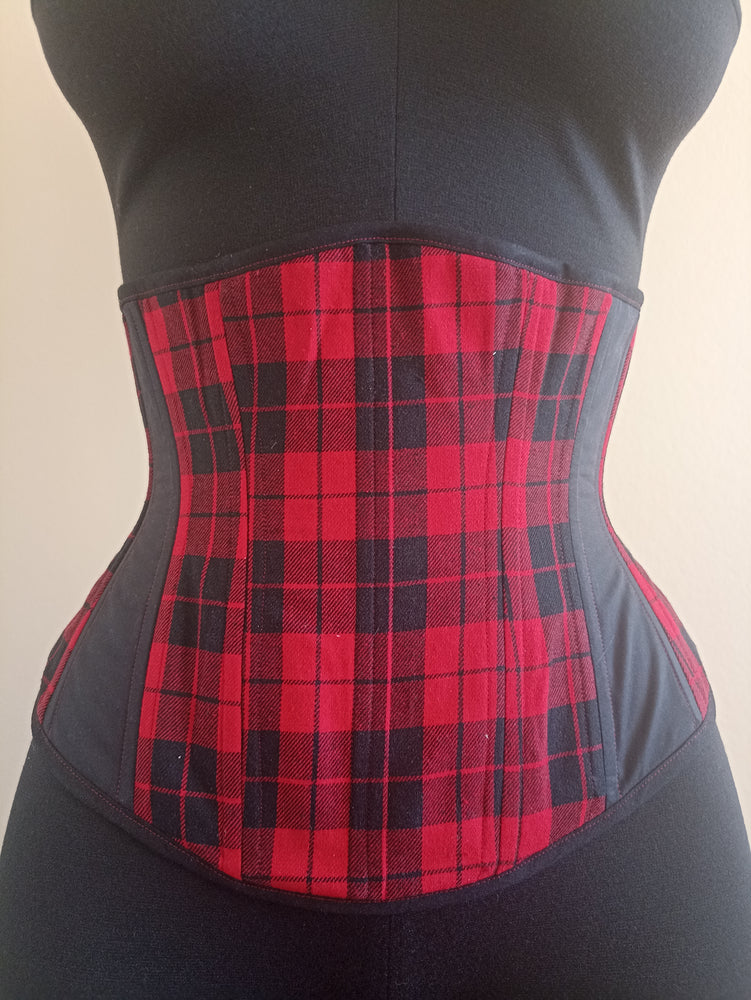 NYX Underbust | Red and Black Plaid Cotton